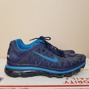 Nike Air Max + 2011 Shoes Binary Blue Imperial Blue Navy Men's Size 12